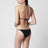Bikini in jersey stretch nero con Morsetto
