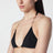Bikini in jersey stretch nero con Morsetto
