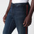 Baumwoll-Denimhose mit Webband in Blau