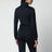Felpa con zip in jersey di cotone a coste blu