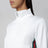 Felpa con zip in jersey di cotone a coste bianca