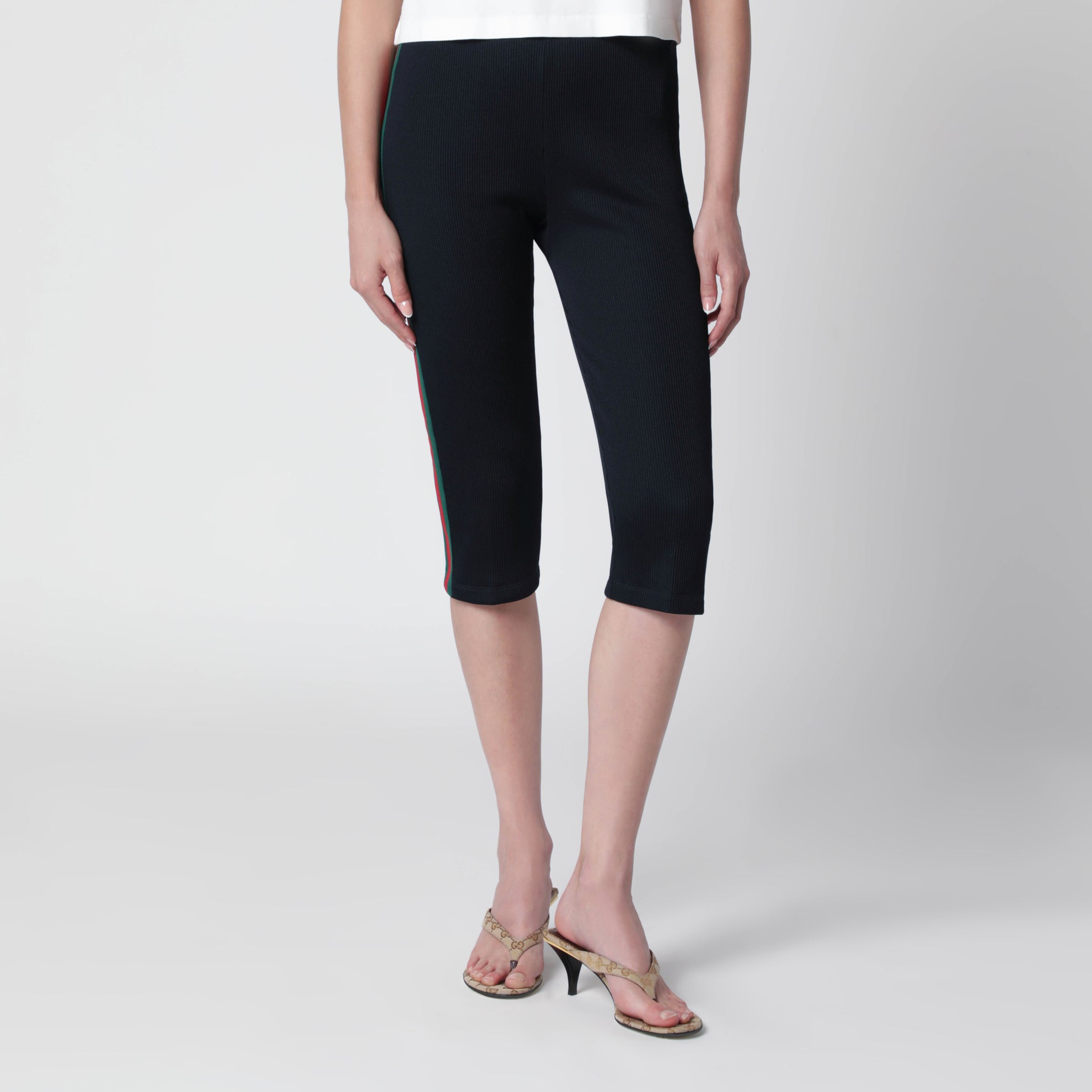 Pantalon en jersey de coton côtelé Web bleu