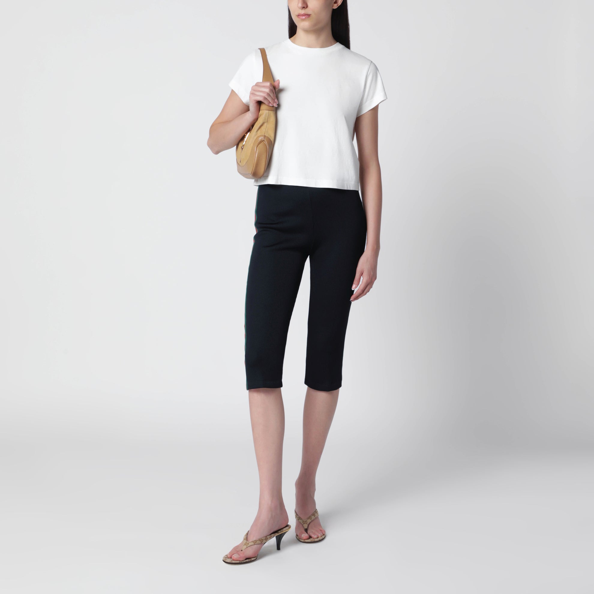 Pantalon en jersey de coton côtelé Web bleu