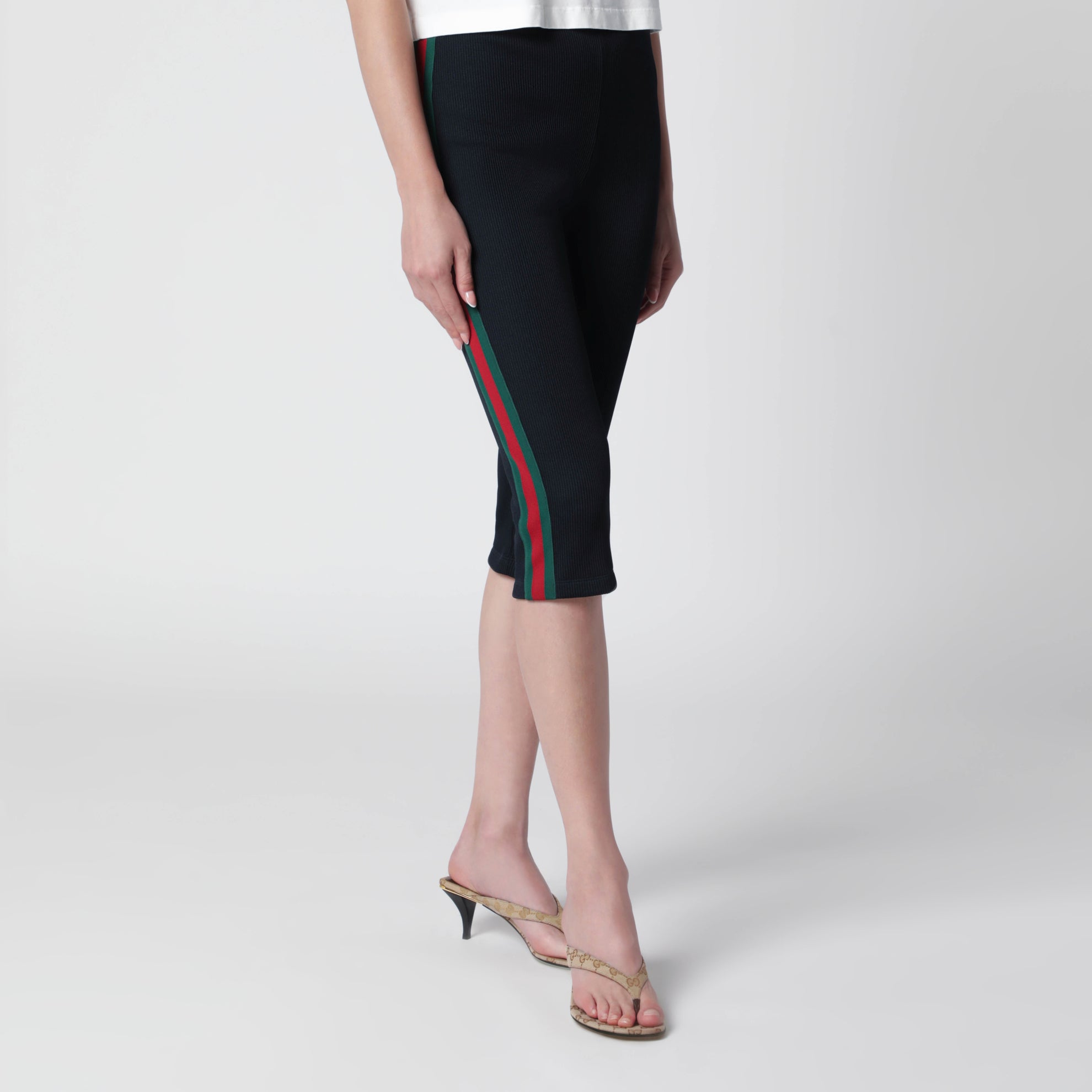 Pantalon en jersey de coton côtelé Web bleu