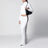 White Cotton Jersey Leisure Trousers with Web Stripe