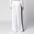 White Cotton Jersey Leisure Trousers with Web Stripe