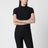 T-shirt in jersey jacquard GG con mezza zip nera