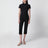 T-shirt in jersey jacquard GG con mezza zip nera