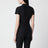 T-shirt in jersey jacquard GG con mezza zip nera