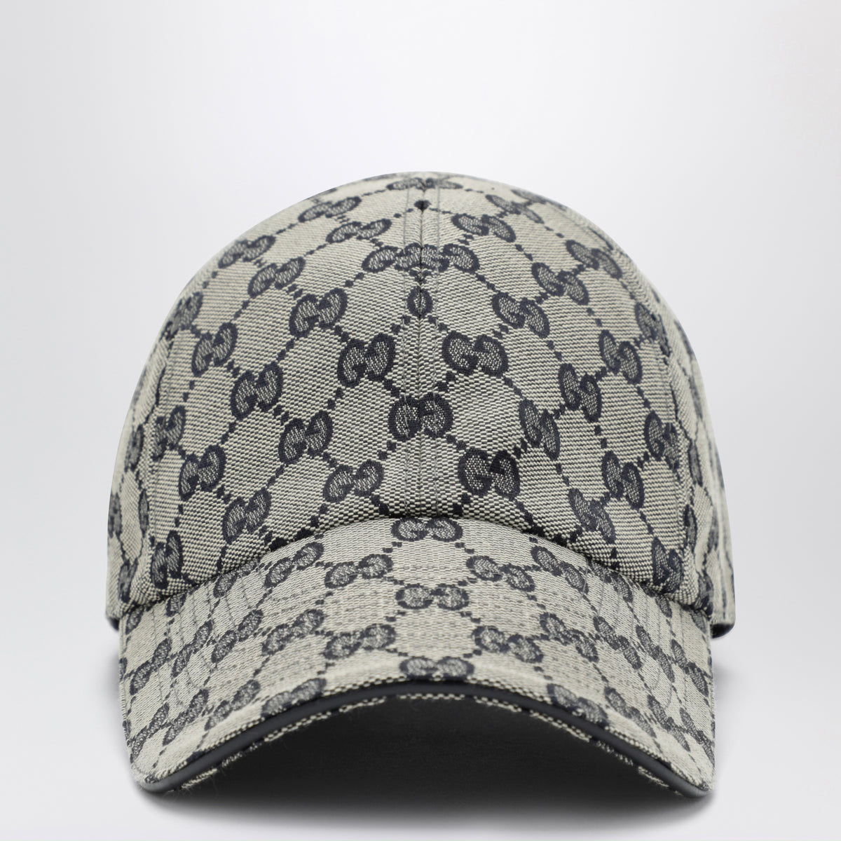 Cappellino da baseball blu in tela di cotone GG