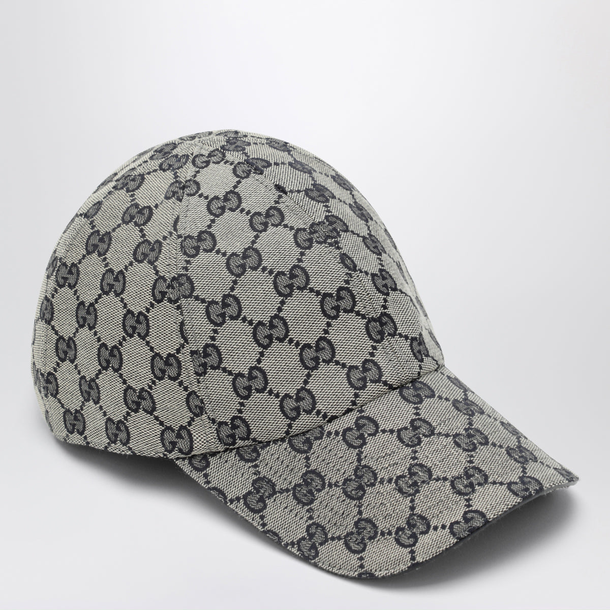 Cappellino da baseball blu in tela di cotone GG