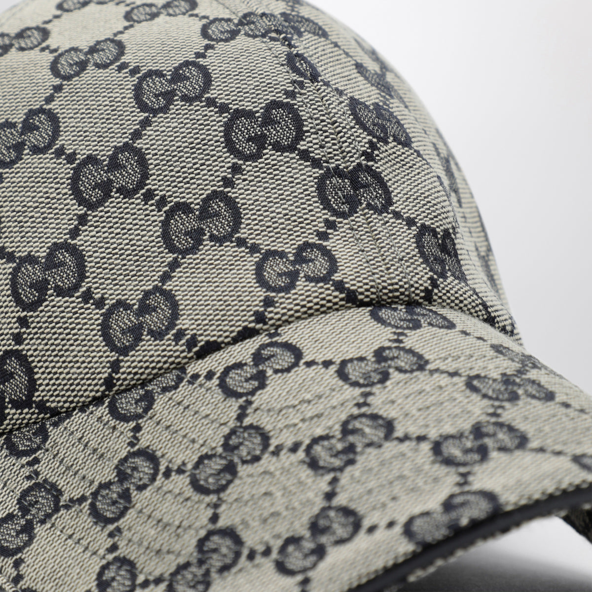 Cappellino da baseball blu in tela di cotone GG