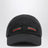 Baseballkappe aus schwarzer Baumwolle mit gesticktem Logo
