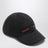 Baseballkappe aus schwarzer Baumwolle mit gesticktem Logo