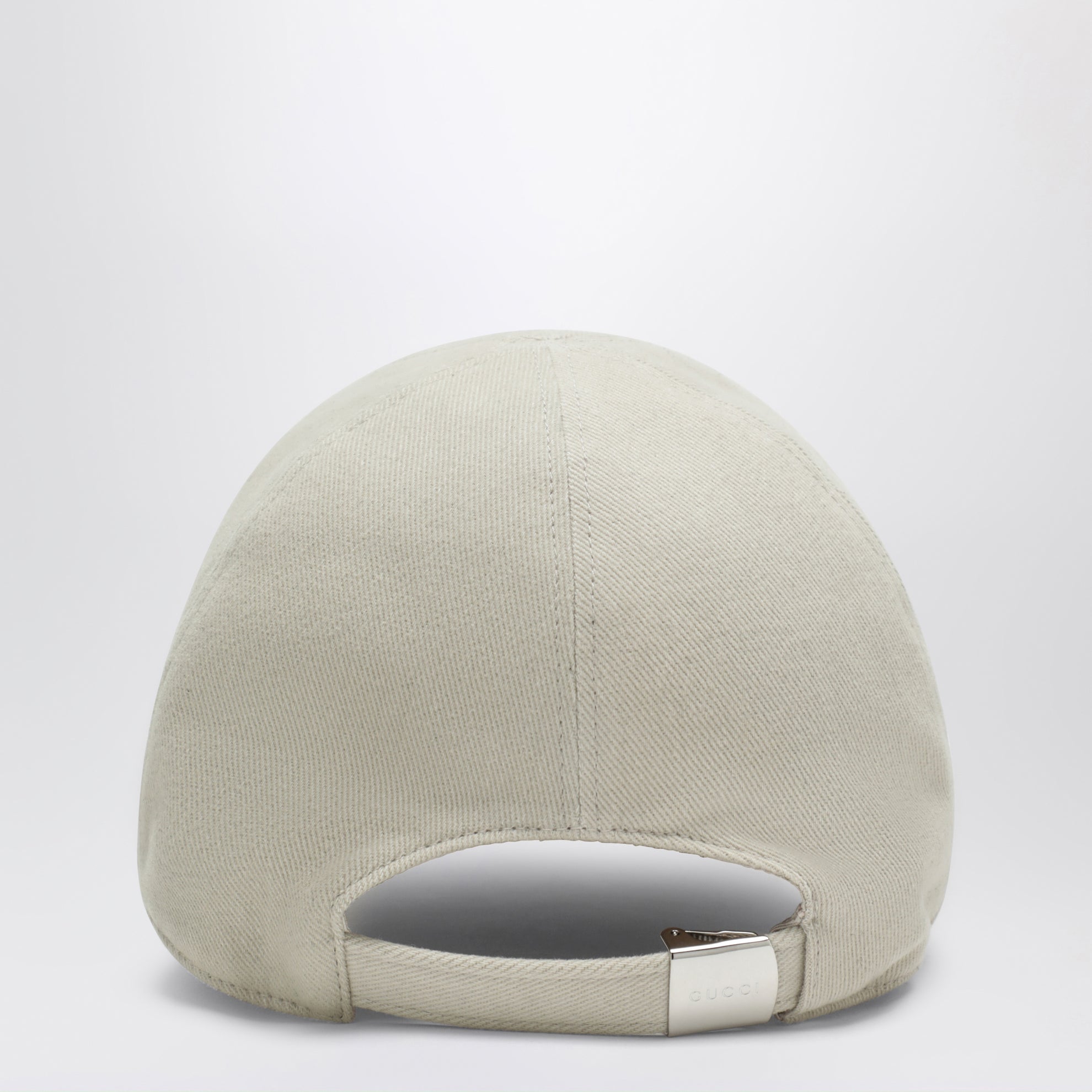 Baseballkappe aus beiger Baumwolle mit gesticktem Logo