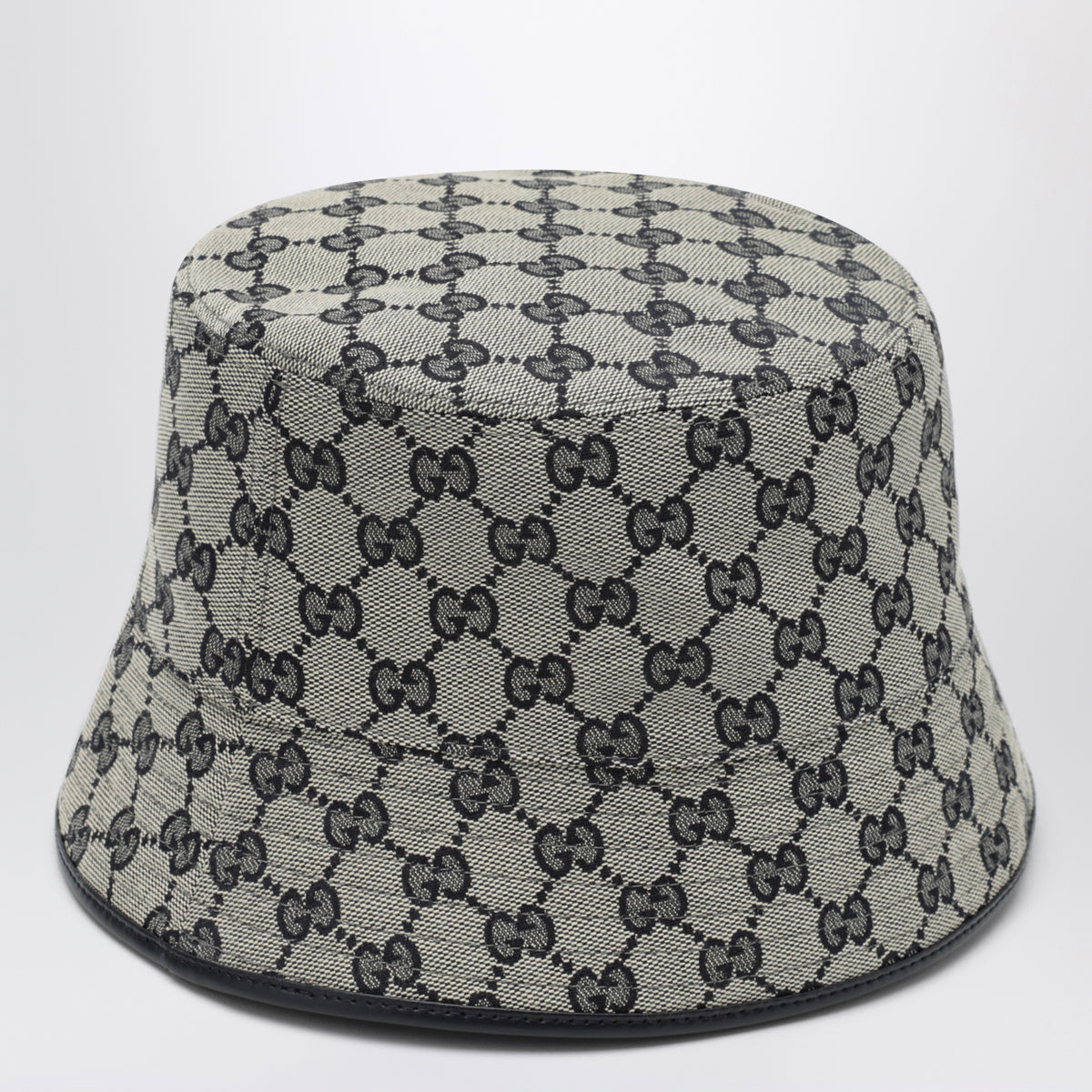 GG bucket hat in blue cotton canvas
