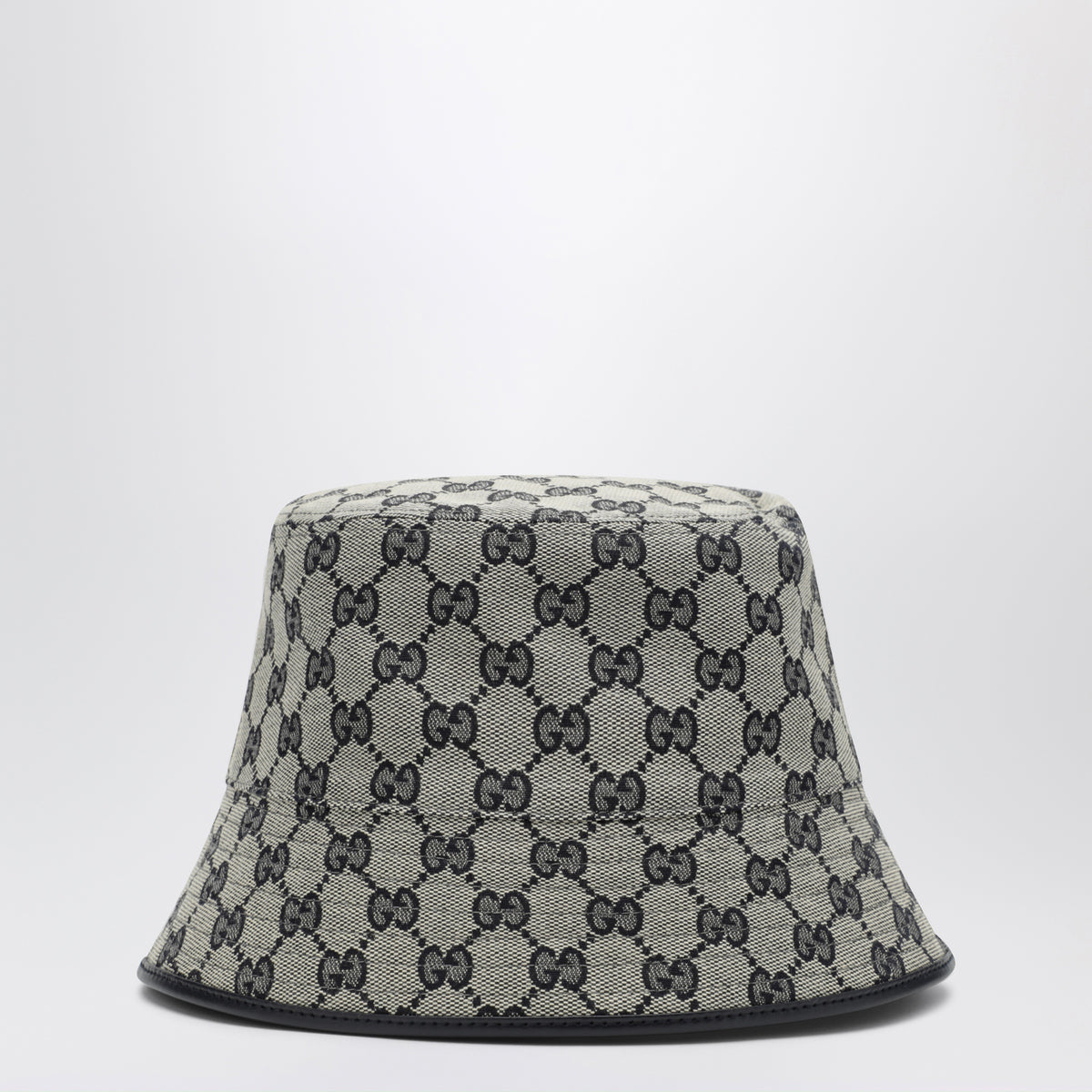 GG bucket hat in blue cotton canvas