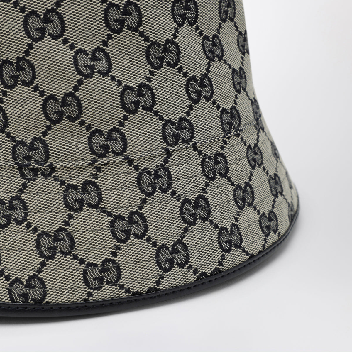 GG bucket hat in blue cotton canvas