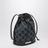 Mini borsa a secchiello in denim GG délavé blu
