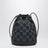 Mini borsa a secchiello in denim GG délavé blu