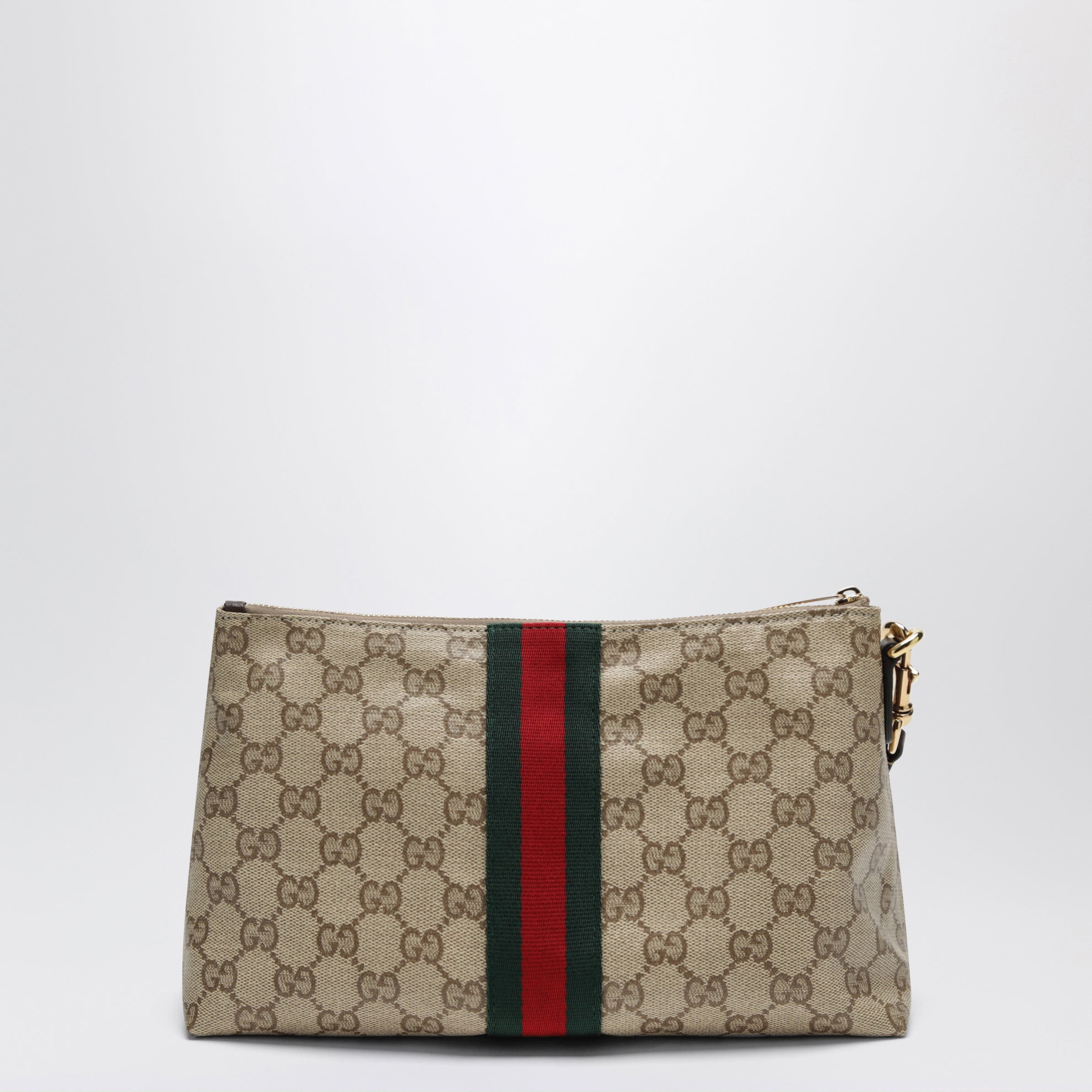 Small GG pouch with Web ribbon
