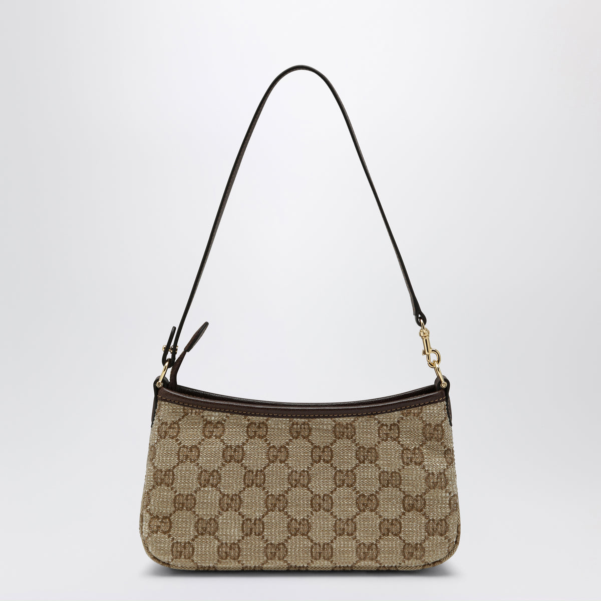 Borsa a spalla Gossip marrone in tessuto GG