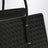 Small Barbara tote bag in espresso woven leather