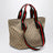 Shopping-Tasche in kleiner Größe aus GG-Gewebe in Sandbeige