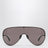Lunettes de soleil masque en métal noires