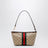 Kleine Pouch aus sandbeigem GG-Gewebe mit Web-Streifen