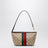 Kleine Pouch aus sandbeigem GG-Gewebe mit Web-Streifen
