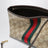 Kleine Pouch aus sandbeigem GG-Gewebe mit Web-Streifen