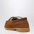 Pier boat shoes with Intrecciato detail in suede, tannin