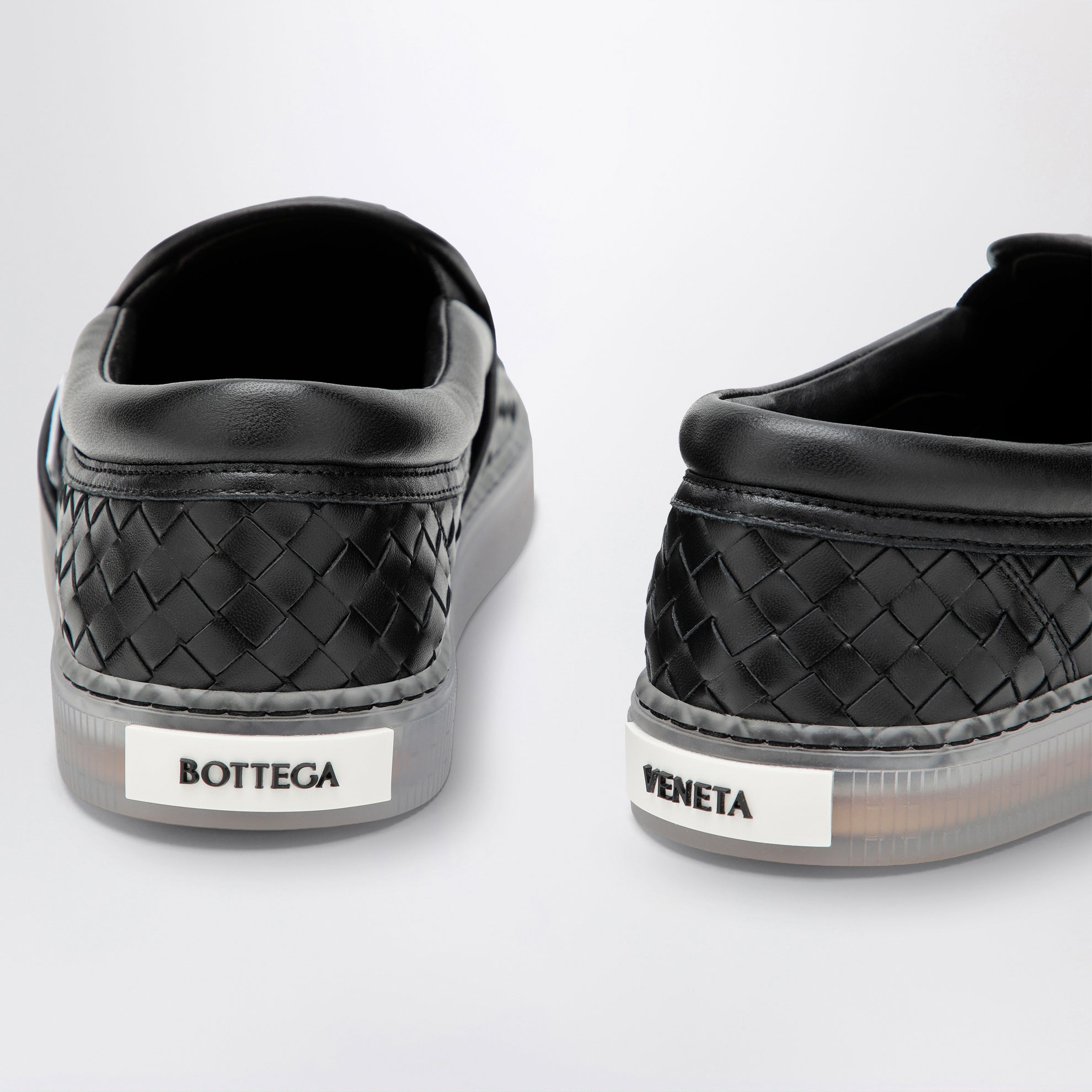 Baskets slip-on Serena en cuir noir