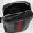 Tasche aus schwarzem Leder mit Web-Detail