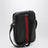 Tasche aus schwarzem Leder mit Web-Detail