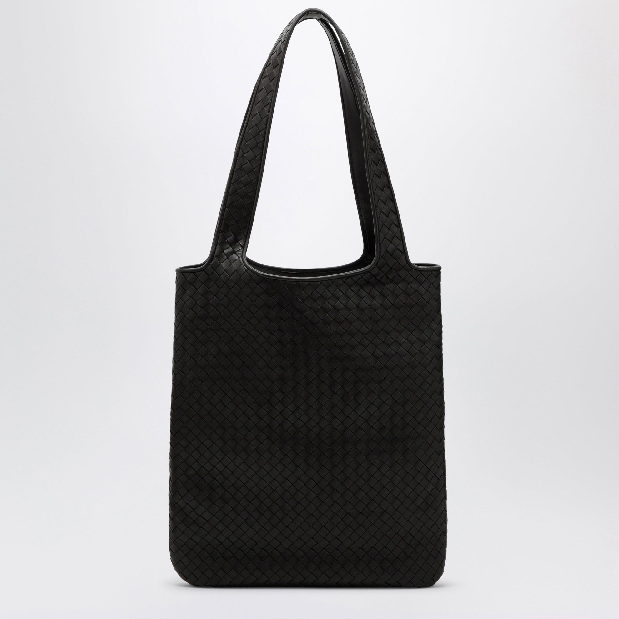 Veneto Tote-Bag mit Intrecciato aus Nappa, Espresso