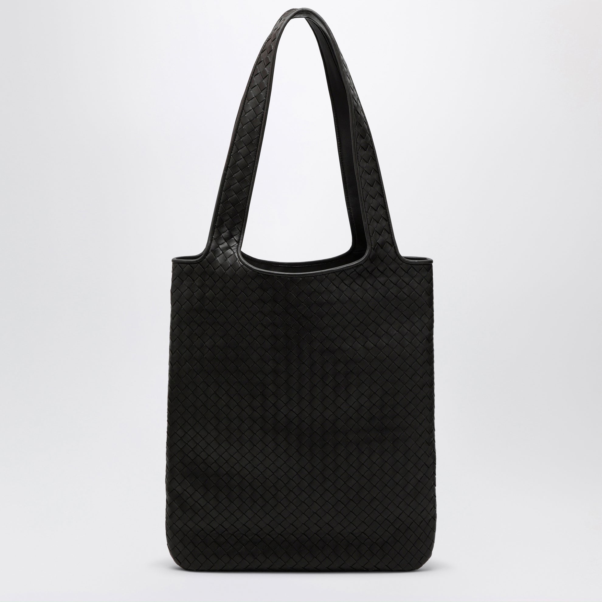 Veneto Tote-Bag mit Intrecciato aus Nappa, Espresso
