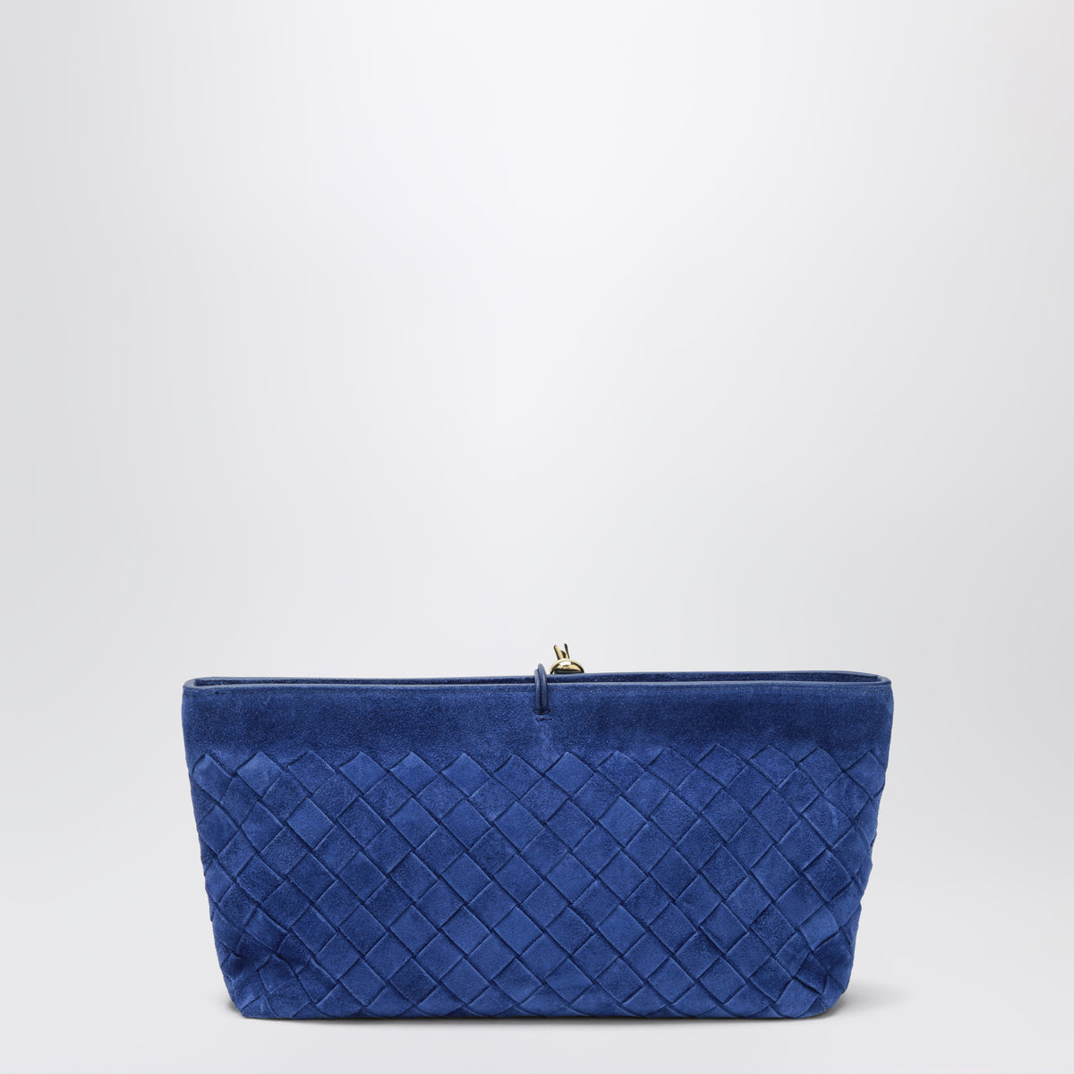 Andiamo pouch in Blue Royal Intrecciato suede