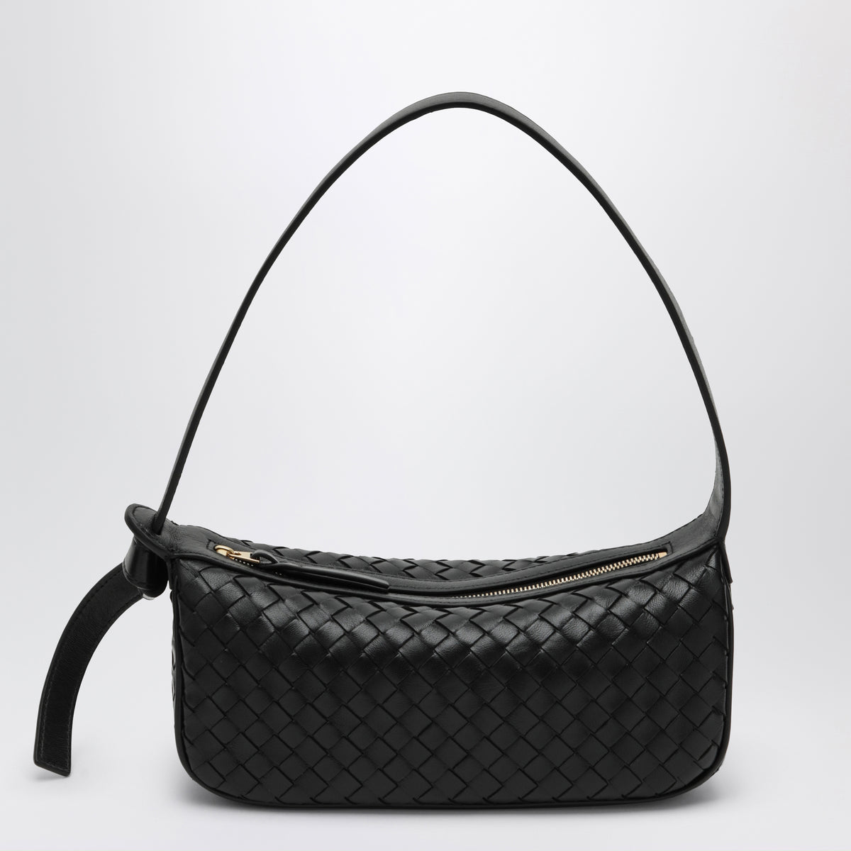 Black Nodo shoulder bag in nappa leather