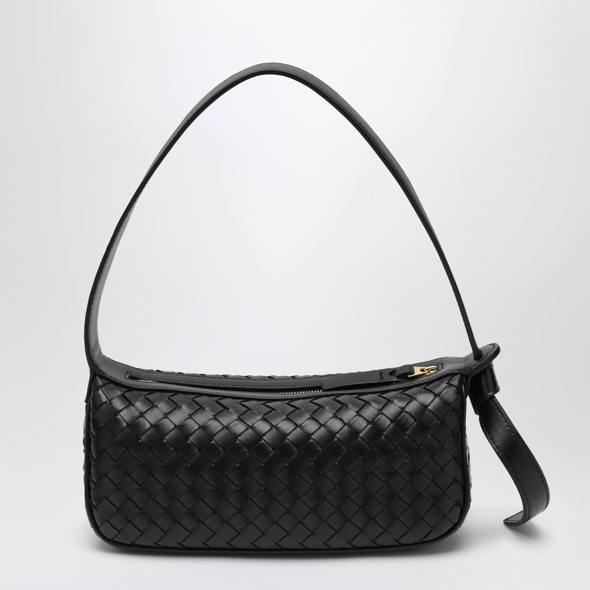 Black Nodo shoulder bag in nappa leather