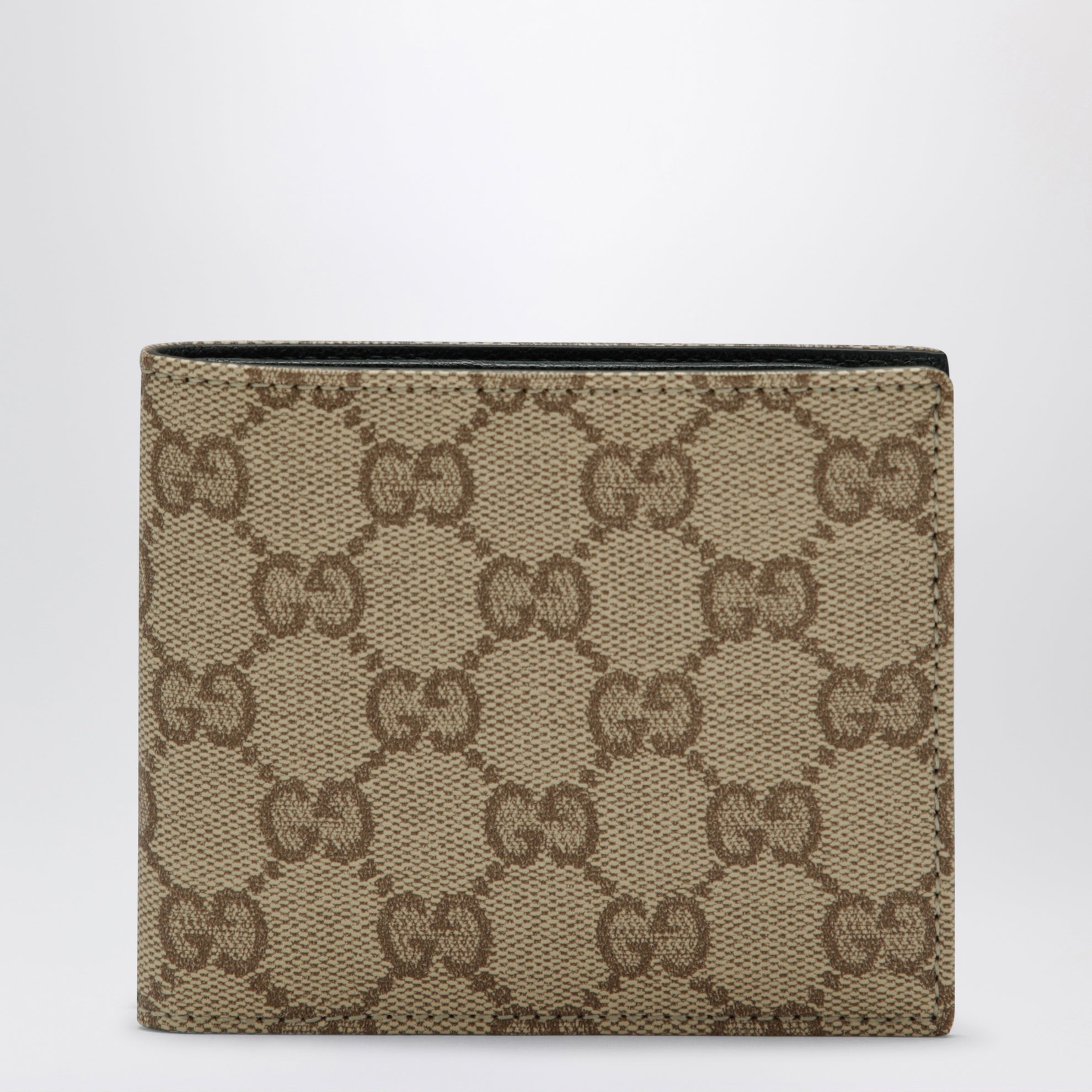 Portafoglio bi-fold Essence Classic in tela GG beige sabbia