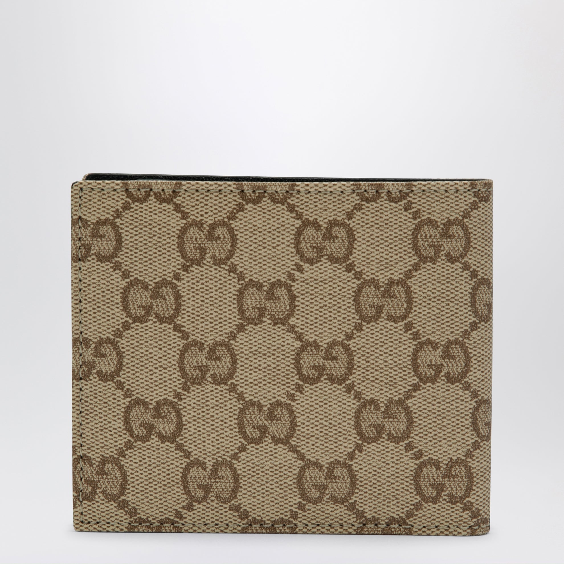 Portafoglio bi-fold Essence Classic in tela GG beige sabbia