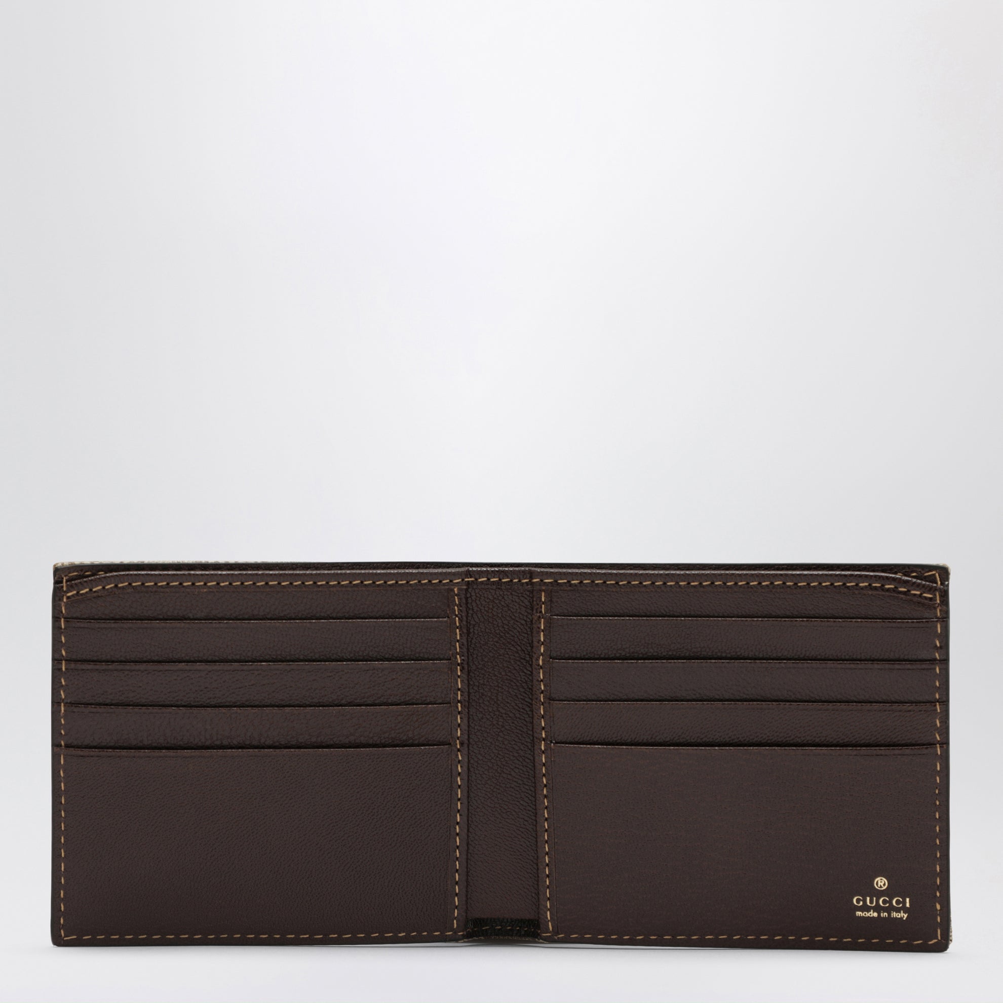 Essence Classic Bi-Fold-Geldbörse aus GG-Canvas in Sandbeige