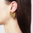 Geometric earrings in silver with gold finish