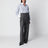 Grey mélange pinstripe trousers in mohair wool