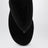 Wedge thong sandals Gaeta in black stretch velvet