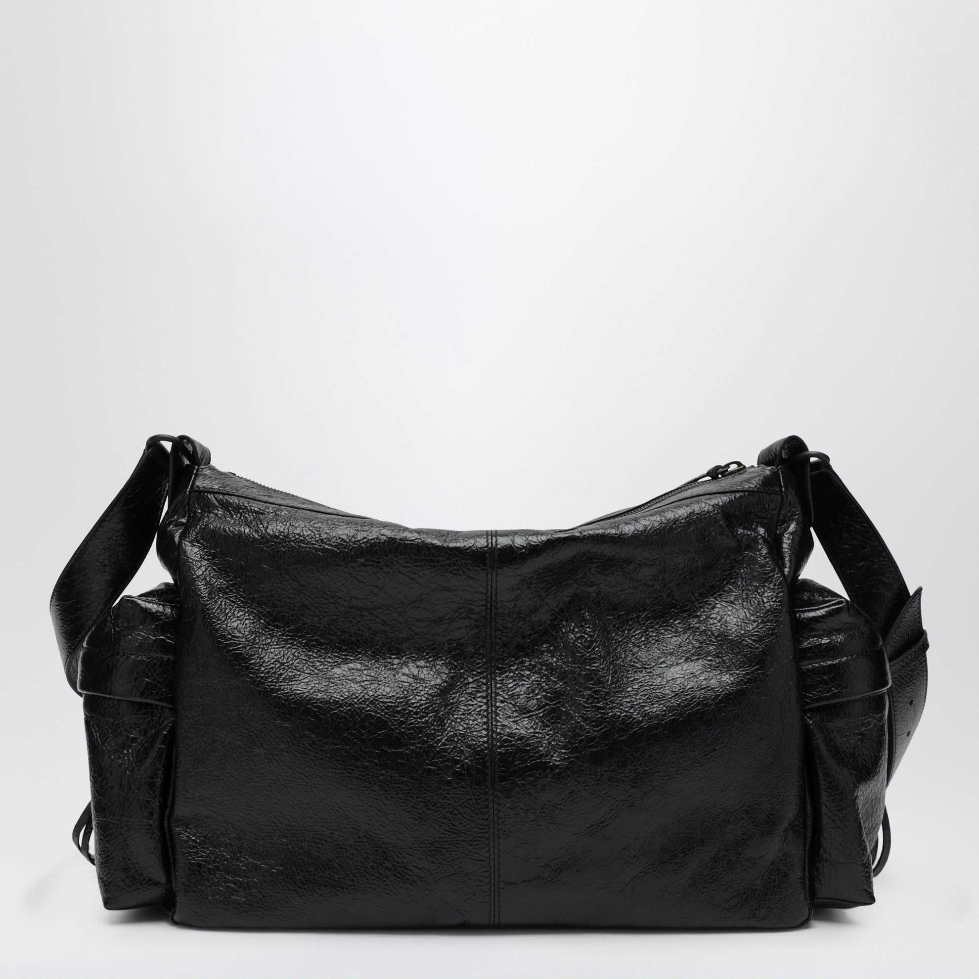 Le City medium multi-pocket lambskin crossbody bag black