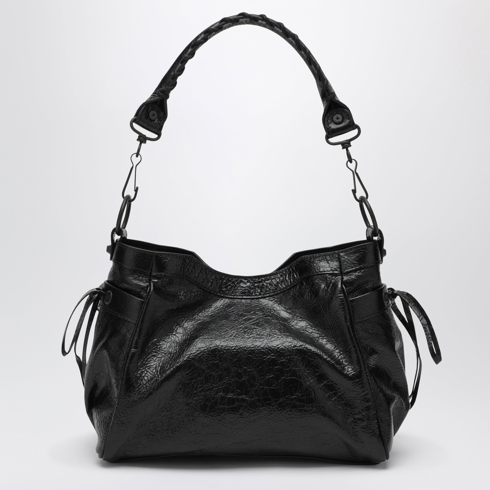 Bucket-Bag Le City klein aus Lammleder in Schwarz