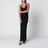 Backless Black Viscose Maxi Dress